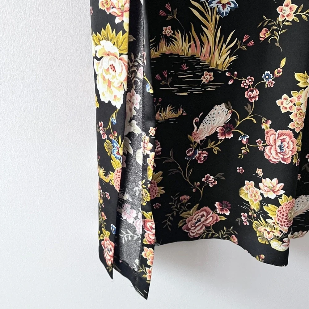 Zara Women’s Boho Cutout Floral Print Maxi Skirt Size M - Picture 5 of 8